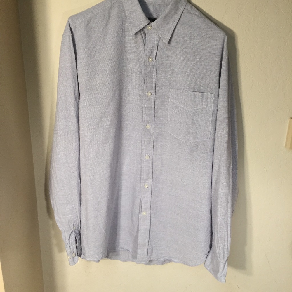 Men's Club Room Chambray Long Sleeve Shirt, S